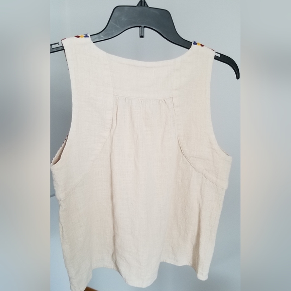 Impressions brand Women's Embroidered Boho Tank Sz Med - Picture 2 of 7